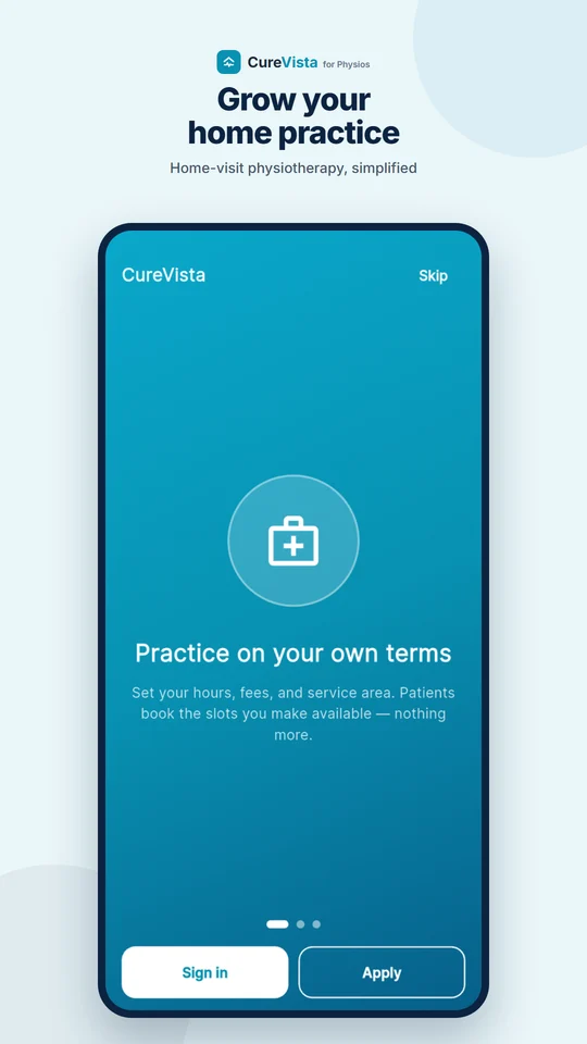 CureVista Physio screen 1